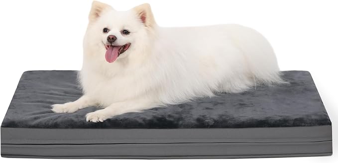 Vonabem Waterproof Small Dog Bed Crate Pad, 24 inch, Orthopedic, Anti-Slip by Loveforfurrykids