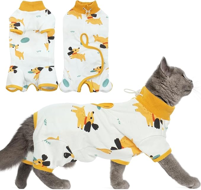 DENTRUN Cat Surgery Recovery Suit Female Male Soft Onesie, Kitten Surgical by DENTRUN
