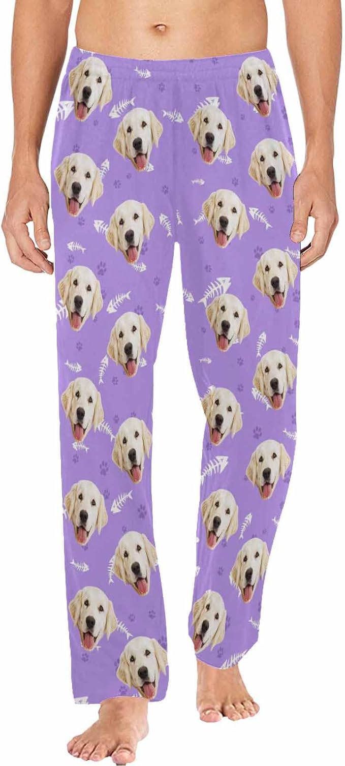 MyPupSocks Custom Pet Face Pajamas Pants Photo Pajama Bottoms by MyPupSocks