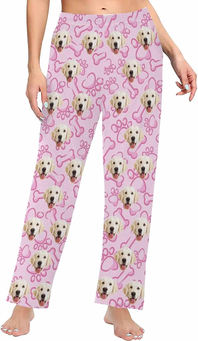 Custom Face Pajamas Pants Personalized Nightwear Bottoms by MyPupSocks