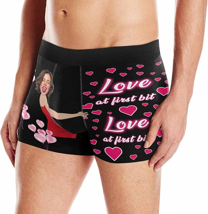 M YESCUSTOM Custom Faces Funny Short Briefs Gift - Image 2