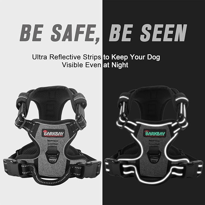 BARKBAY No Pull Dog Harness Front Clip Heavy Duty Reflective Easy Control Handle - Image 5