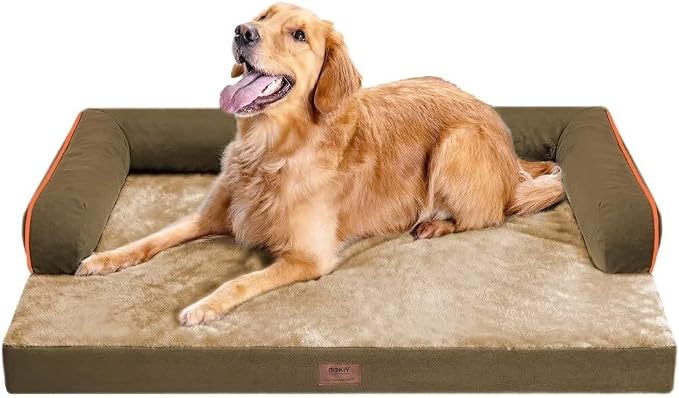 Large Dog Bed Orthopedic Washable: Extra Brown Large Big Dog Bed by Mekiy