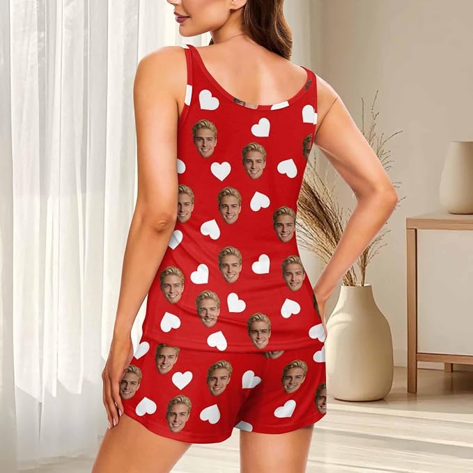 Artsadd Custom Pajamas for Women Men Family, Personalized Face Pjs Pajama Pants - Image 5