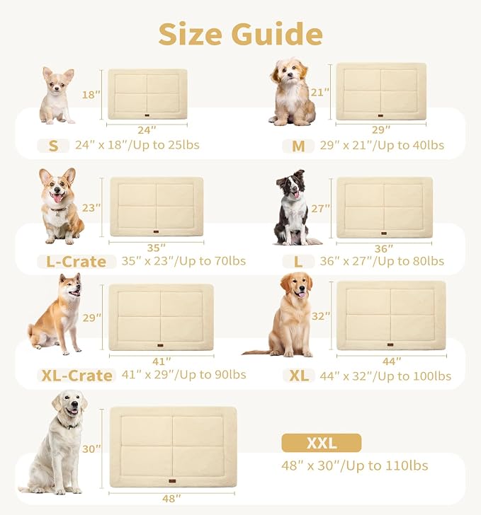 Made4Pets Dog Crate Pad Bed for Large Dogs, Washable & Reversible, Anti-Slip - Image 5