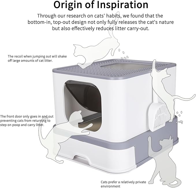 RIZZARI Stainless Steel Cat Box: Enclosed Design - Image 4