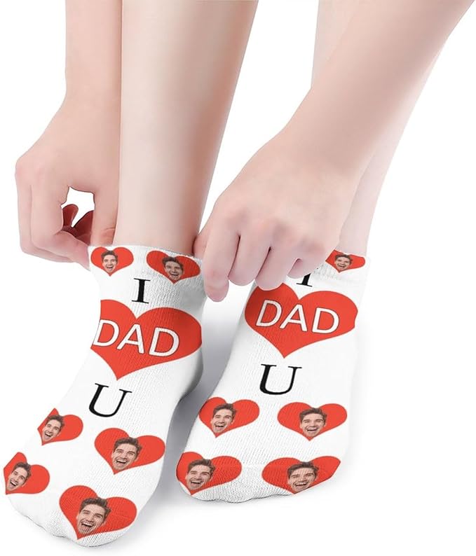 Personalized Ankle Socks with Face Custom Photo Socks Low Cut Ankle Socks - Image 5