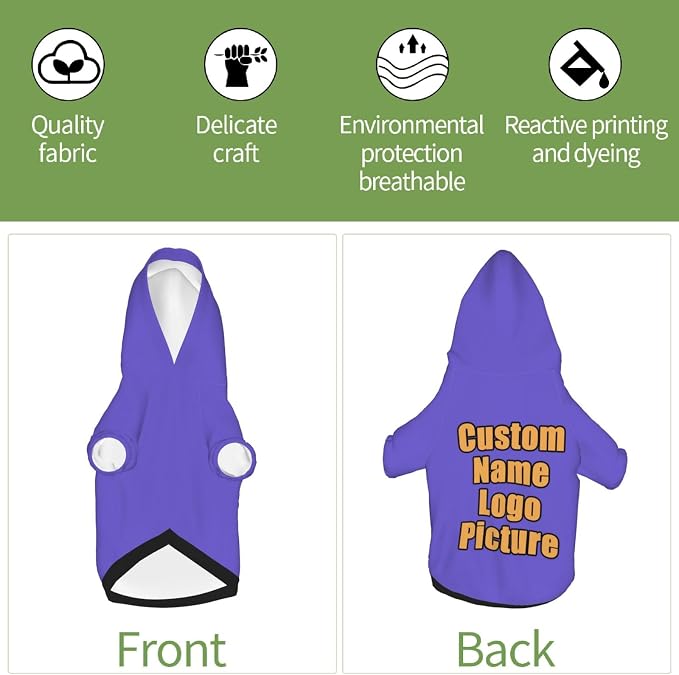 Custom Hoodie for Small Dogs Clothes Pajamas Sweater Personalized Dog Clothes - Image 6