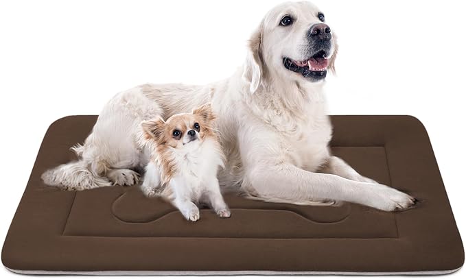 JoicyCo Extra Large Dog Bed Soft Dog Crate Pad Mat, 48 in Non-Slip Bottom by JoicyCoDogBeds
