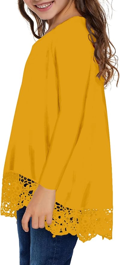 storeofbaby Girls Casual Tunic Tops Short Sleeve Loose Soft Blouse T-Shirt - Image 4