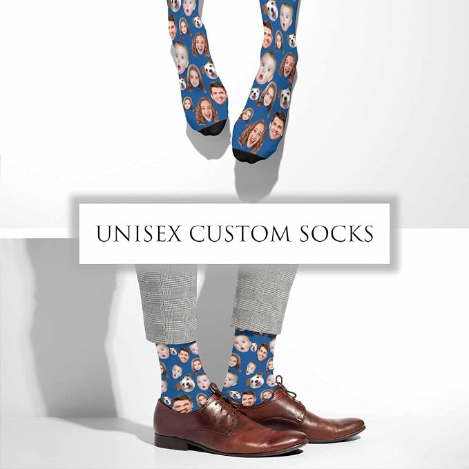 Artsadd Custom Face Socks for Women Men Cat Dog Lovers, Customized Unisex Funny - Image 6