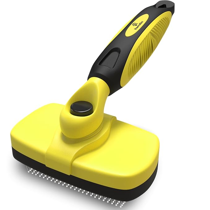 Deshedding Dog Brush for Shedding – Self Clean Cat Brush Deshedding & Grooming by Pawradise