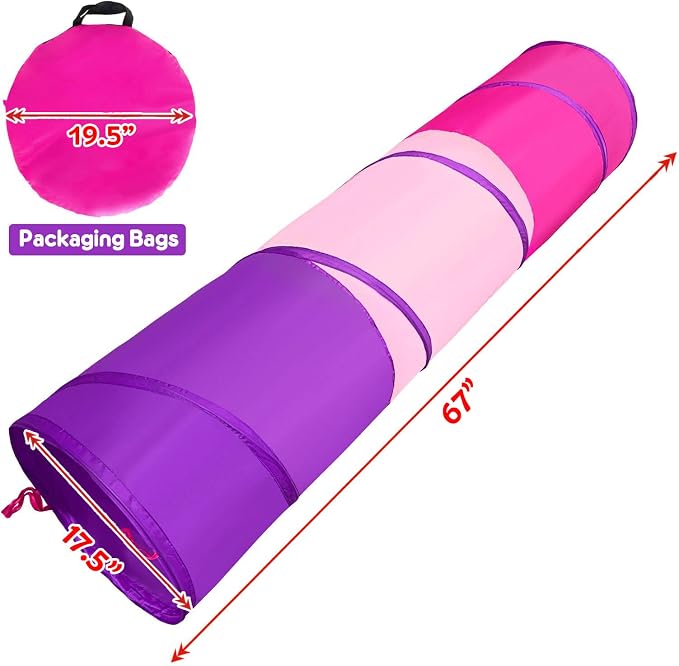 PigPigPen Kids Tunnel for Toddlers, Pop Up Play Tunnel Tent for Babies or Dogs - Image 6
