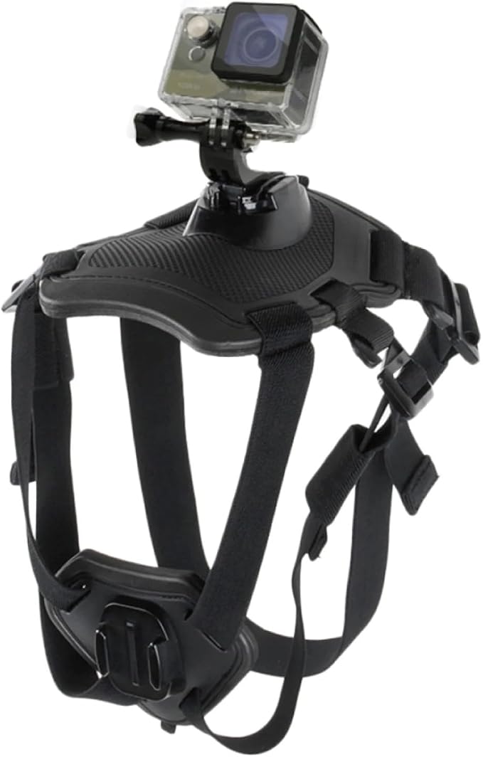Dog Harness for Gopro, with 2 Mouting Base, Soft Adjustable for Small Medium - Image 2