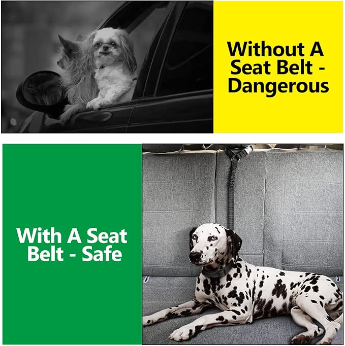Plutus Pet Dog Seat Belt for Car Headrest, Reflective and Adjustable Restraint - Image 3