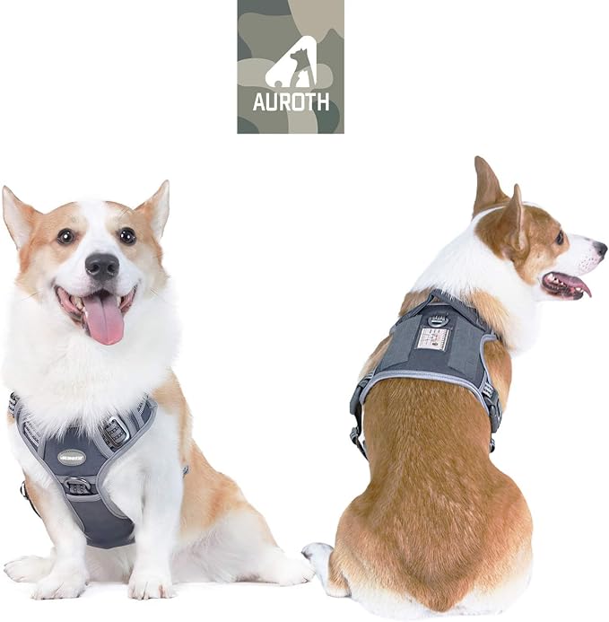 Auroth Tactical Dog Harness for Small Medium Dogs No Pull Adjustable Pet - Image 2