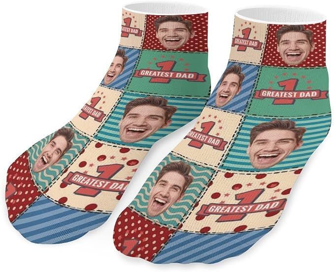Personalized Ankle Socks with Face Custom Photo Socks Low Cut Ankle Socks by Unknown