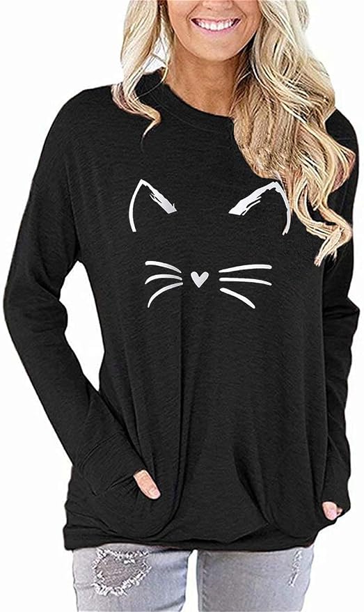 Akihoo Womens Casual Long Sleeve Tunic Tops Crew Neck Shirt Blouses by Akihoo