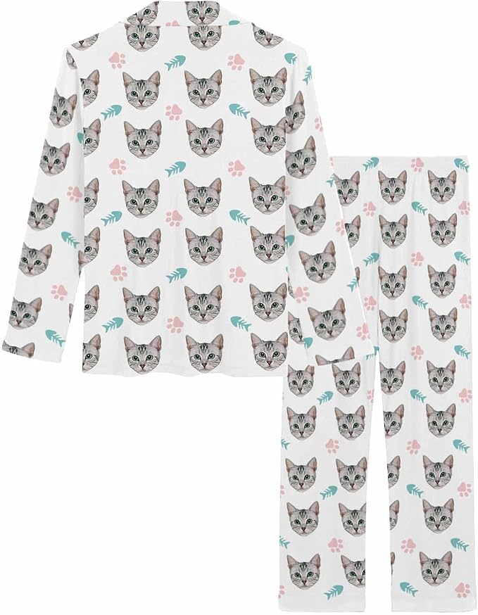 MyPupSocks Custom Face Pajamas for Women Set, Personalized Photo Long Sleepwear - Image 5