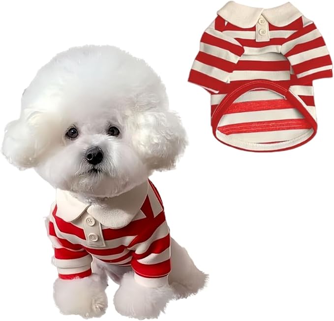 MANON ROSA Dog Clothes, Designer Boy Polo Shirt by MANONROSAPET