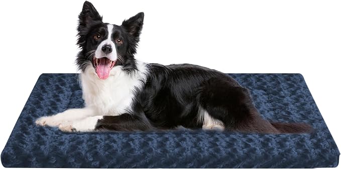 Washable Dog Bed Plush Orthopedic Outdoor Crate Mat by Unknown