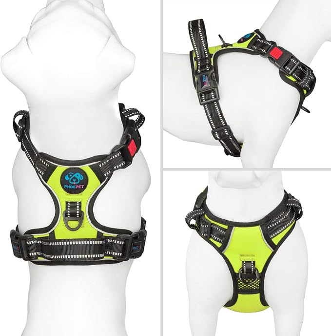 PHOEPET No Pull Dog Harnesses for Small Dogs Reflective Adjustable Front Clip - Image 2
