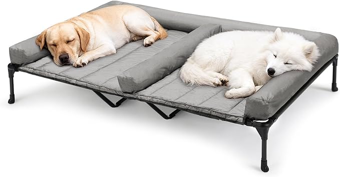 Veehoo Cooling Raised Dog Beds + Waterproof Double Dog Bed Cushion by Veehoo