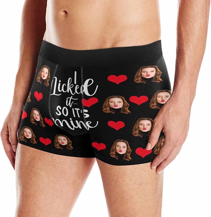 M YESCUSTOM Custom Faces Funny Short Briefs Gift - Image 2