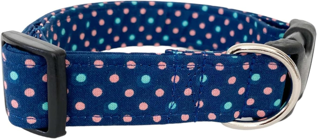 Blue Polka Dots Dog Collar - Image 2