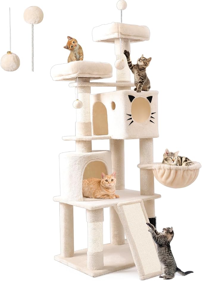 66in Multi-Level Large Cat Tree Tower - Image 8