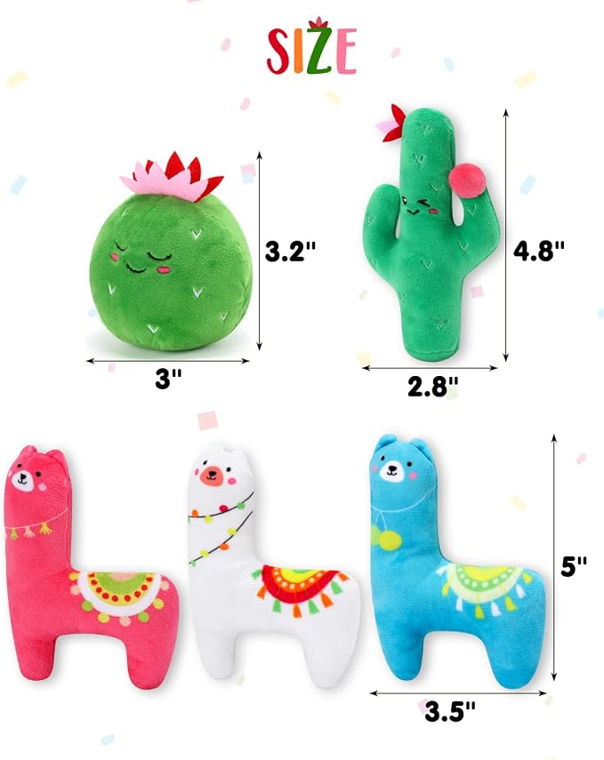 CiyvoLyeen Cactus Llama Catnip Toys 5Pcs Chew Interactive Toy - Image 3