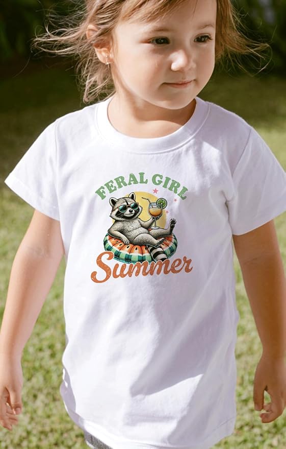 Kids Toddler Little Boys Girls T-Shirt Short Sleeve Funny Animals Graphic - Image 3