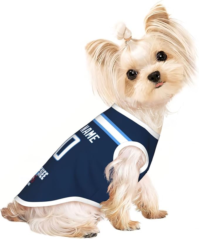 Tennessee Dog Clothes Jersey Pet Jersey Customized Any Name & Number S-5XL - Image 3