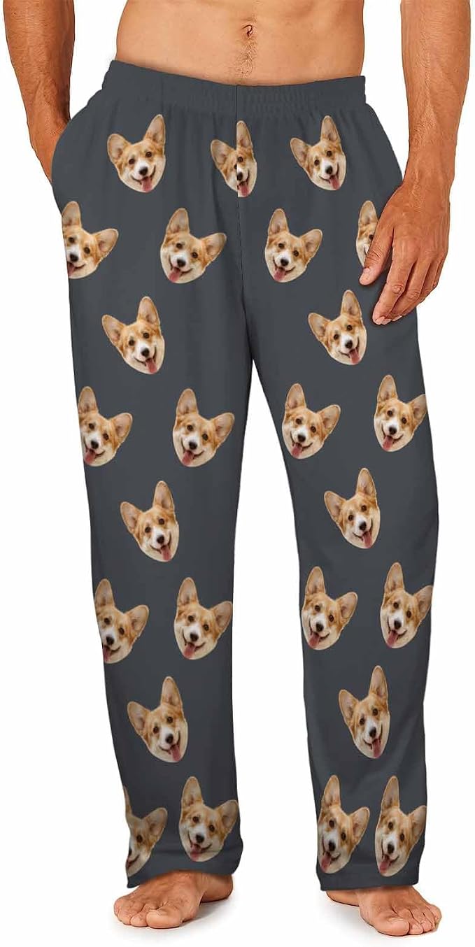 MyPupSocks Custom Pajama Pants for Pet Lover, Personalized Photo Face Printed - Image 2