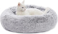 Bedfolks Calming Donut Dog Bed for Small Dogs & Cats, 23 Inches Round, Machine by Bedfolks
