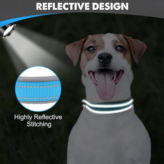 Joytale Dog Collar for Small Dogs, Neoprene Padded and Adjustable, Reflective - Image 4
