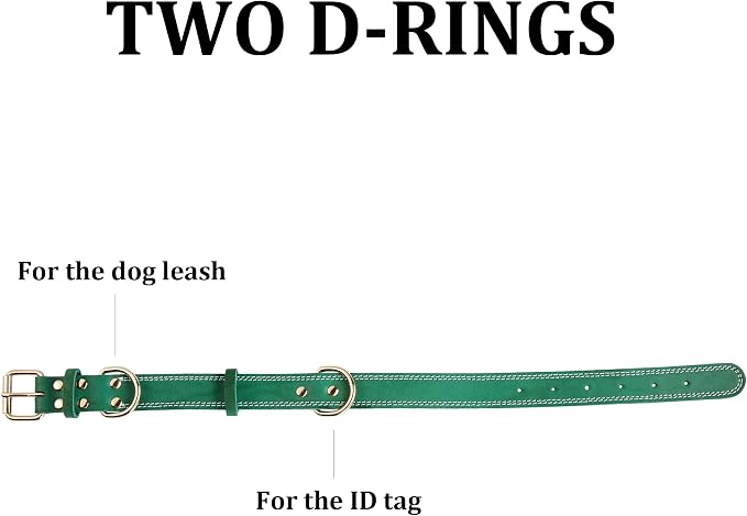 Genuine Leather Dog Collar, Heavy Duty Wide Dog Collar - Image 5