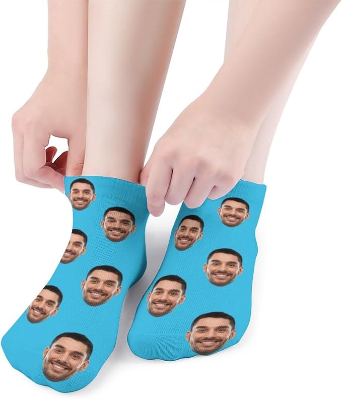 Personalized Ankle Socks with Face Custom Photo Socks Low Cut Ankle Socks - Image 5