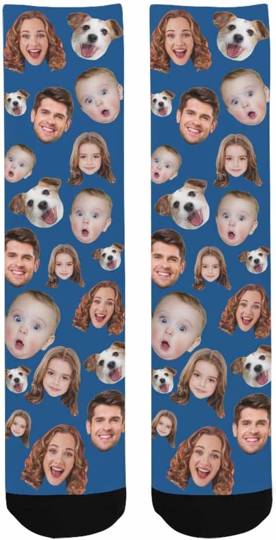Artsadd Custom Face Socks for Women Men Cat Dog Lovers, Customized Unisex Funny - Image 4