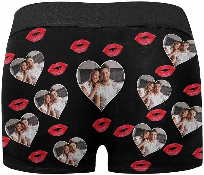 M YESCUSTOM Custom Faces Funny Short Briefs Gift - Image 3