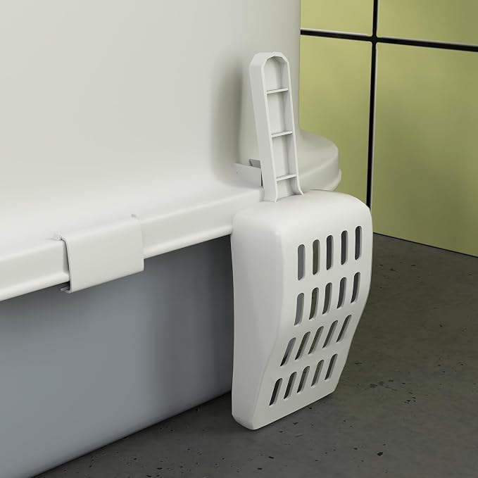 PawHut Cat Litter Box with Lid, Covered Kitty Litter Box Enclosed with Scoop - Image 8