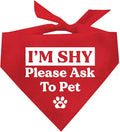 I'm Shy Please Ask to Pet Dog Bandana by TeesTails
