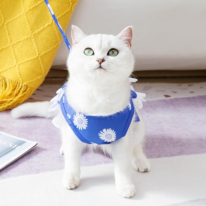Daisy Floral Dog Harness and Leash Set - Image 3