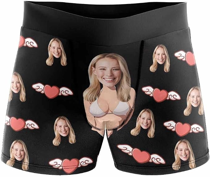 M YESCUSTOM Custom Faces Funny Short Briefs Gift by MYESCUSTOM
