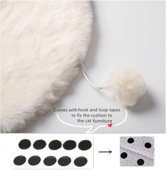 SHENGOCASE 2-Pack Faux Rabbit Fur Dog Cat Bed Cushion Mat - Image 5