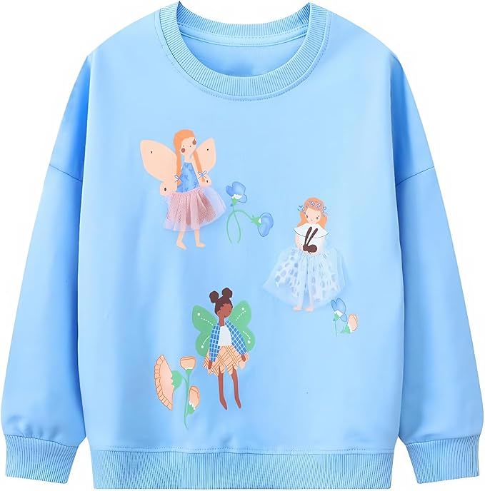 RETSUGO Toddler Baby Girls Sweatshirts Casual Pullover Crewneck Winter Long by RETSUGO