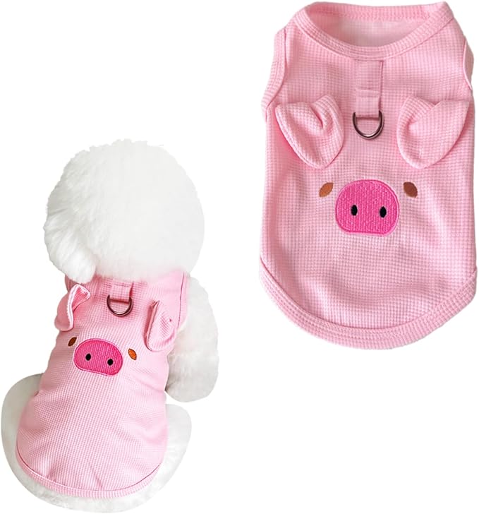 Pig/Panda Printed 3D Cat and Dog Tank Top, Cute Sleeveless Pet Clothing Tank Top by Lunarthos