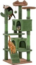 Yaheetech Cactus Cat Tree, 54.5in Tower w/Ramp, Animal-Ear Shaped Perch by Yaheetech