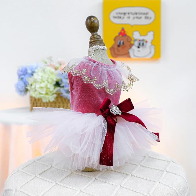 Fashion Sweet Puppy Dog Blingbling Princess Skirt Pet Dog Lace Cake Camisole - Image 2