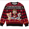 Wrappiness A Girl And Her Dog Christmas Sweatshirt by Wrappiness